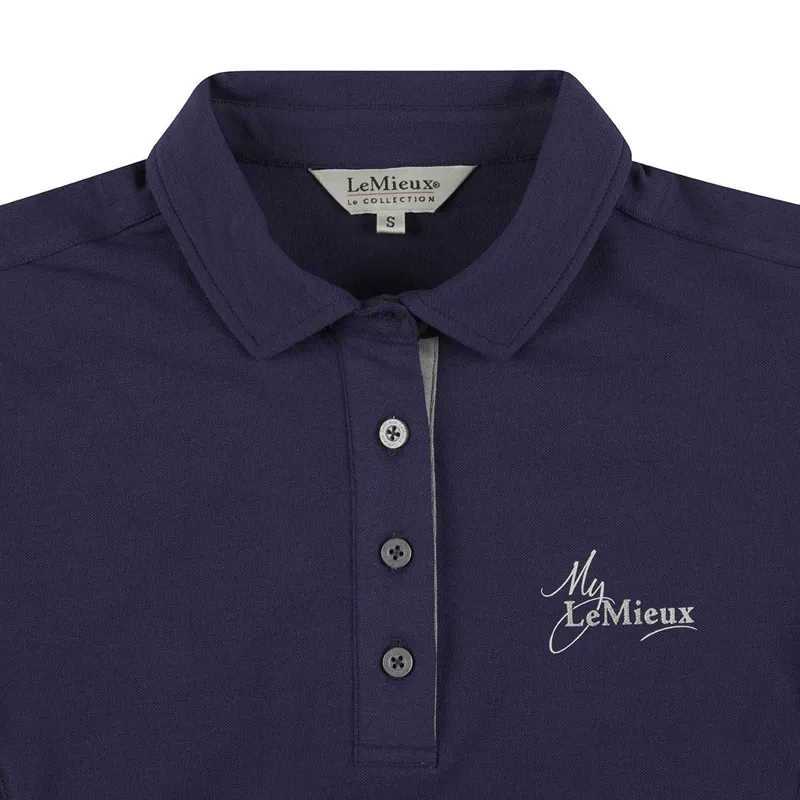 LeMieux Polo Shirt Ladies in Navy Blue-4